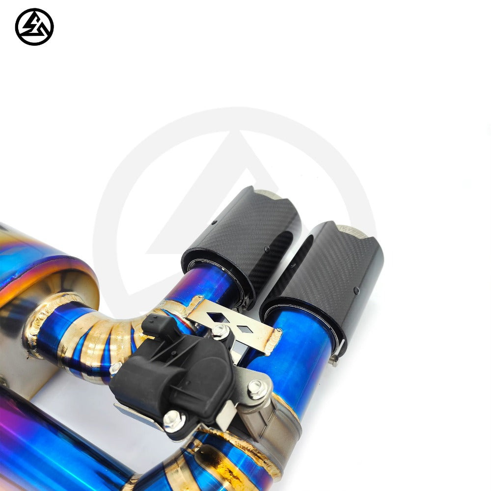 GF Titanium Valved Catback Exhaust for BMW S55 M3 F80 M4 F82 3.0T Valved Muffler Axleback Remote Control Exhaust System