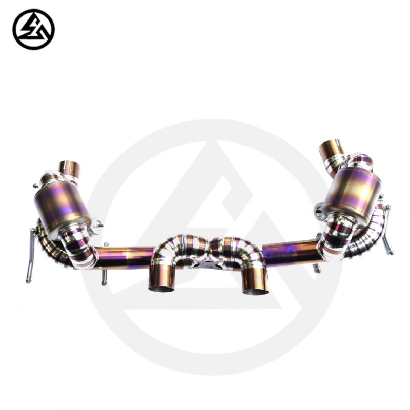 GF High Quality Titanium Valvetronic Muffler Exhaust for Ferrari 458 Italia Speciale Spider 4.5L Pneumatic Valve Exhaust