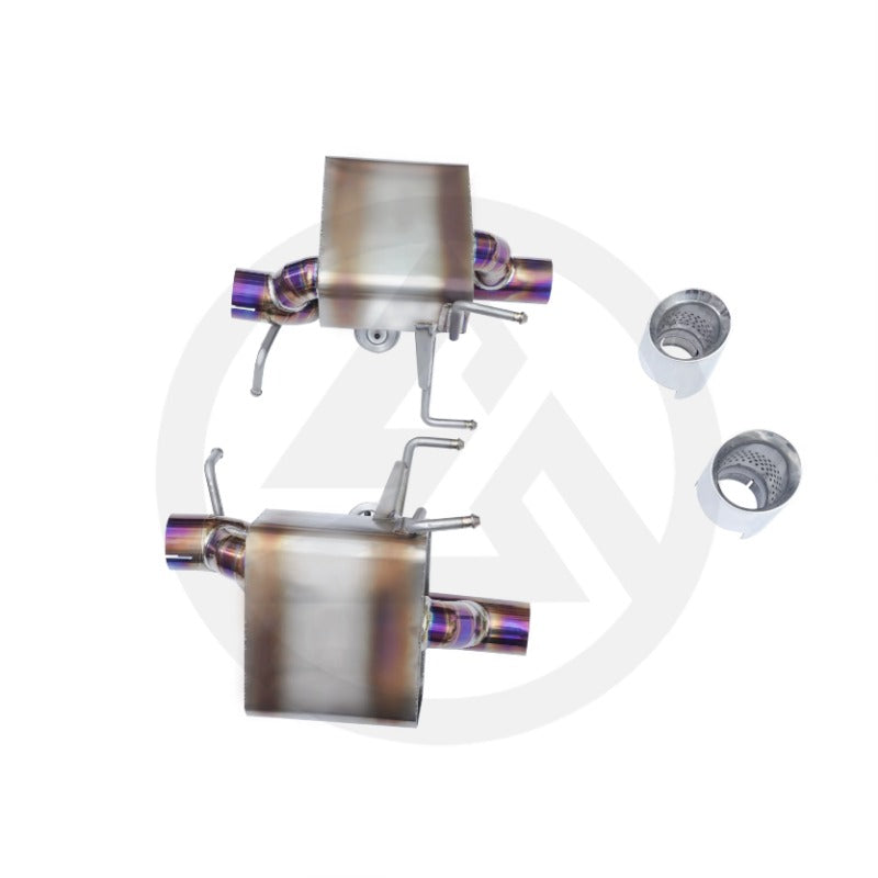 CSZ High Performance Racing Valvetronic Titanium Muffler Exhaust for Ferrari 458 Valved Exhaust With Tips