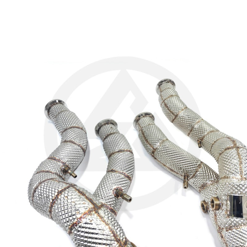 High Flow Stainless Steel Downpipe Exhaust for Lamborghini Aventador LP700-4 Downpipe With Heat Shield Exhaust System