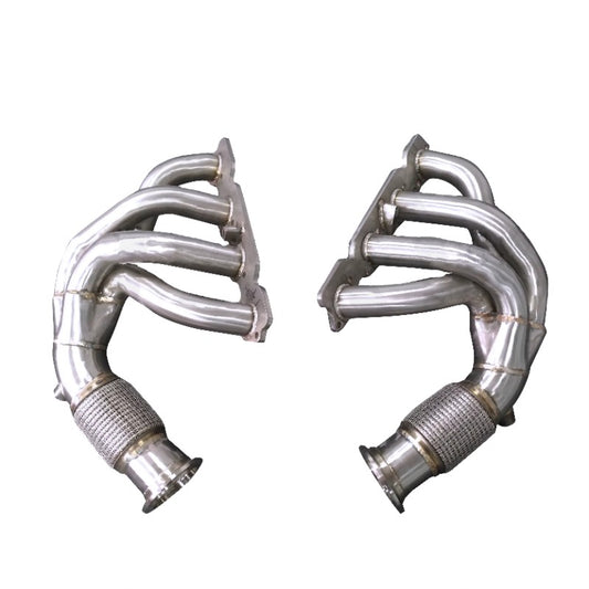 GF High Performance Free Flow Stainless Steel Exhaust Manifold Header for Ferrari 458 Straight Pipe Headers