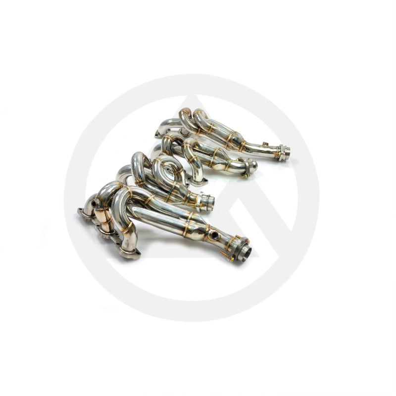 GF High Performance Free Flow Stainless Steel Exhaust Manifold Header for Ferrari 599 GTB/GTO 6.0L V12 Straight Pipe Headers