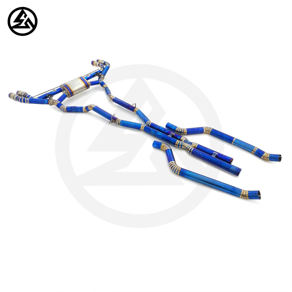 GF Titanium Valved Catback Exhaust for BMW X5 X6 M50i G05 G06 N63 4.4TT Valved Muffler Exhaust System Axleback
