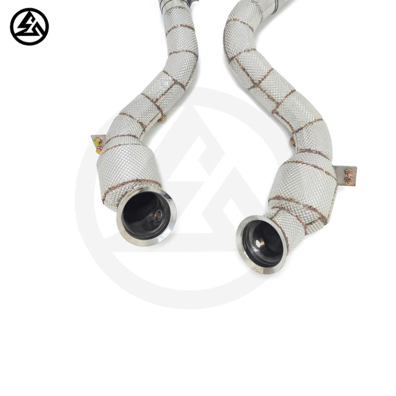 GF Free Flow Stainless Steel Downpipe for Mercedes-Benz C63 AMG W205 4.0T Free Flow Downpipe Exhaust Straight Pipe