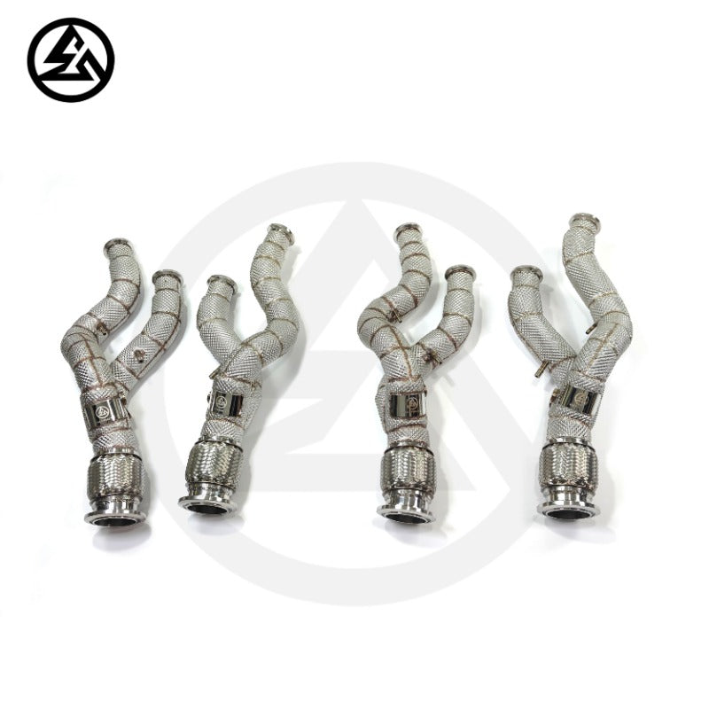 High Flow Stainless Steel Downpipe Exhaust for Lamborghini Aventador LP700-4 Downpipe With Heat Shield Exhaust System
