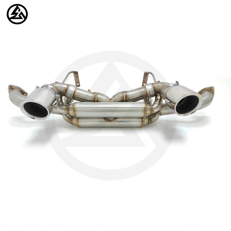 GF High Performance Stainless Steel Valved Exhaust for Porsche Cayman 718 GT4 RS 4.0L Valved Axleback Muffler Exhaust Tips