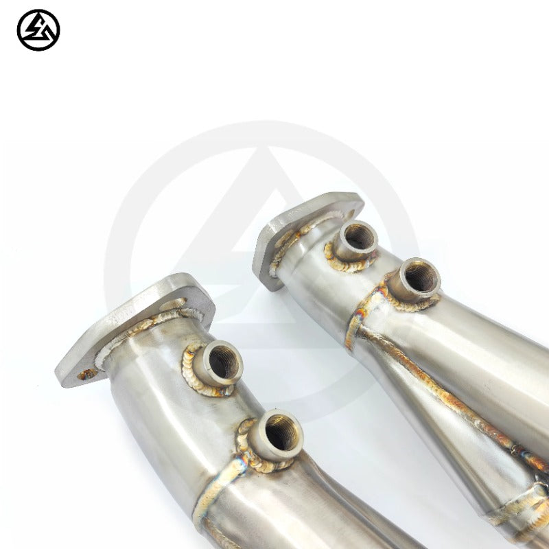 GF High Quality Straight Pipe Manifold for Porsche 718 Cayman GT4/Spyder/GTS 4.0L Headers Brushed Straight Pipe
