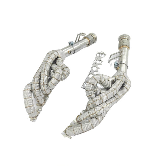 High Quality GF Exhaust Headers for Audi R8 V10 5.2L Manifold With Heat Shield Exhaust System Manifolds With Heat Shield
