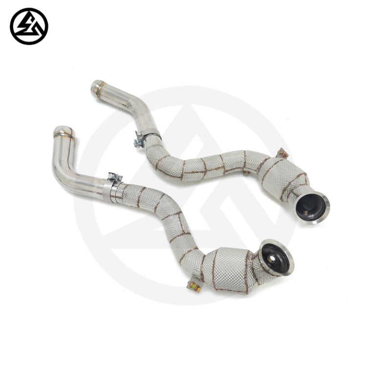 GF Free Flow Stainless Steel Downpipe for Mercedes-Benz C63 AMG W205 4.0T Free Flow Downpipe Exhaust Straight Pipe