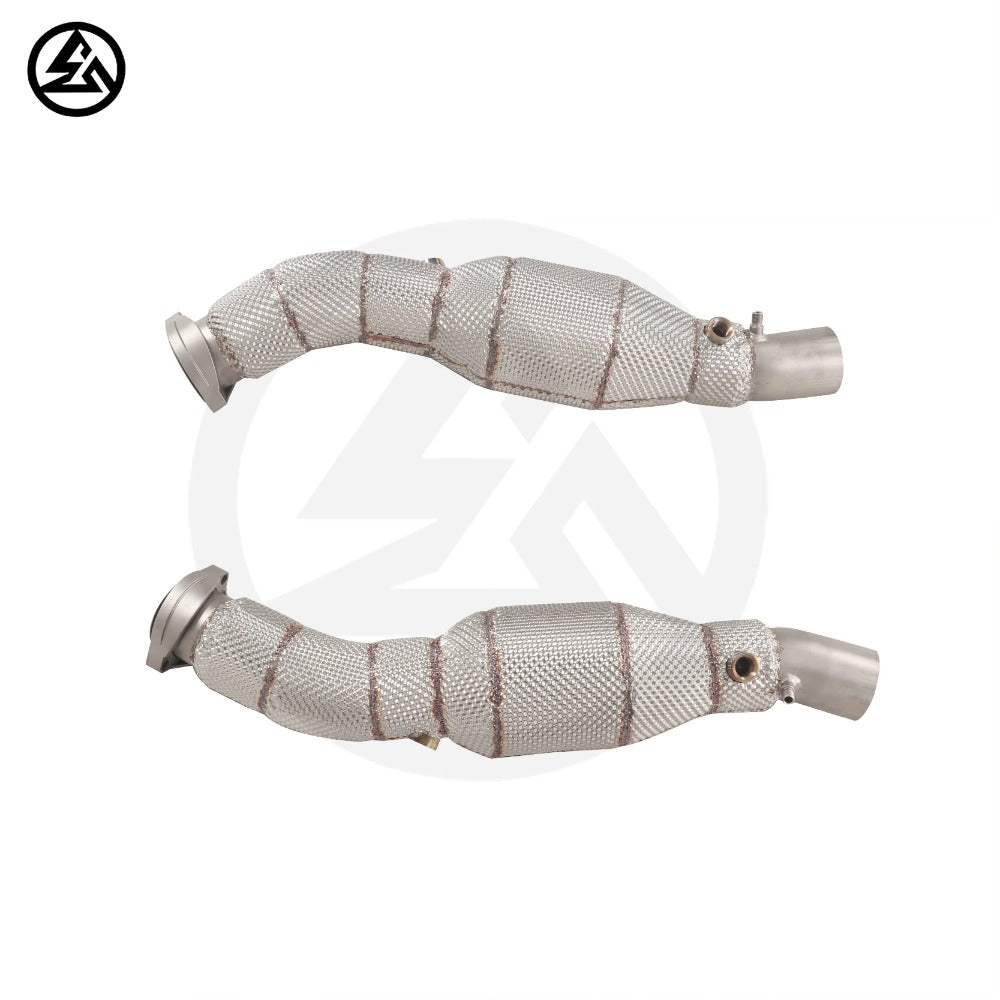 GF High Quality High Flow Sport Cat Downpipe for Ferrari F360 Catted Downpipe With Heat Shield