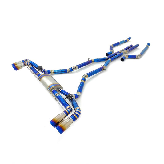 GF Titanium Valved Catback Exhaust for BMW X5 X6 M50i G05 G06 N63 4.4TT Valved Muffler Exhaust System Axleback