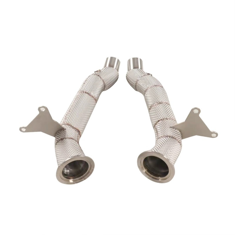 GF High Quality Free Flow Downpipe for Ferrari 458 Italia Speciale Spider 4.5L Straight Downpipe With Heat Shield