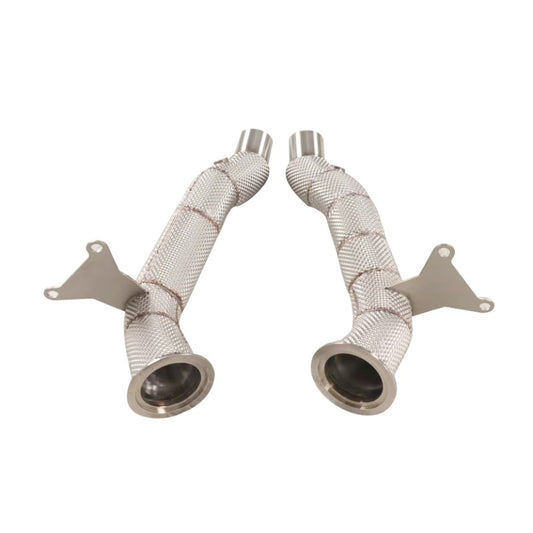 GF High Quality Free Flow Downpipe for Ferrari 458 Italia Speciale Spider 4.5L Straight Downpipe With Heat Shield