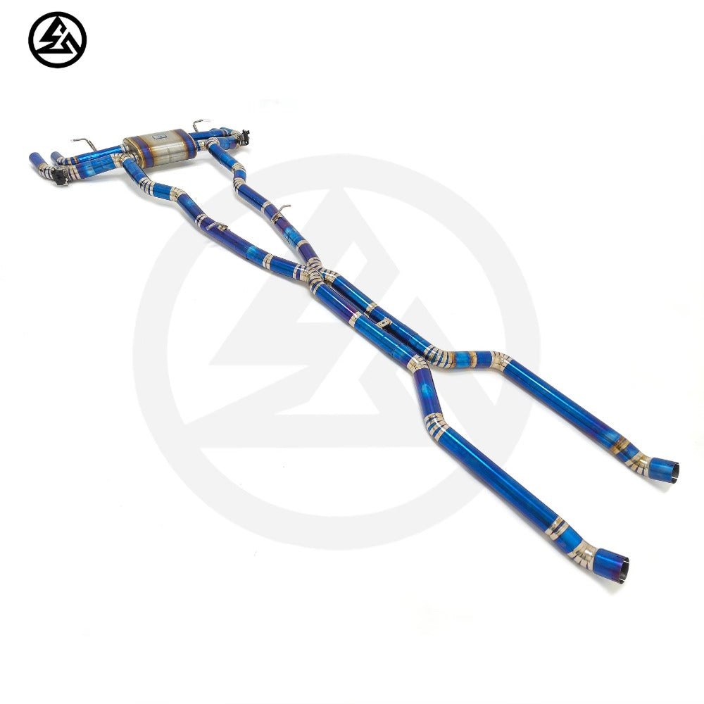 GF High Quality Titanium Valved Catback Exhaust for BMW G12 M760i M760Li 6.6T Valved Muffler Exhaust System Axleback