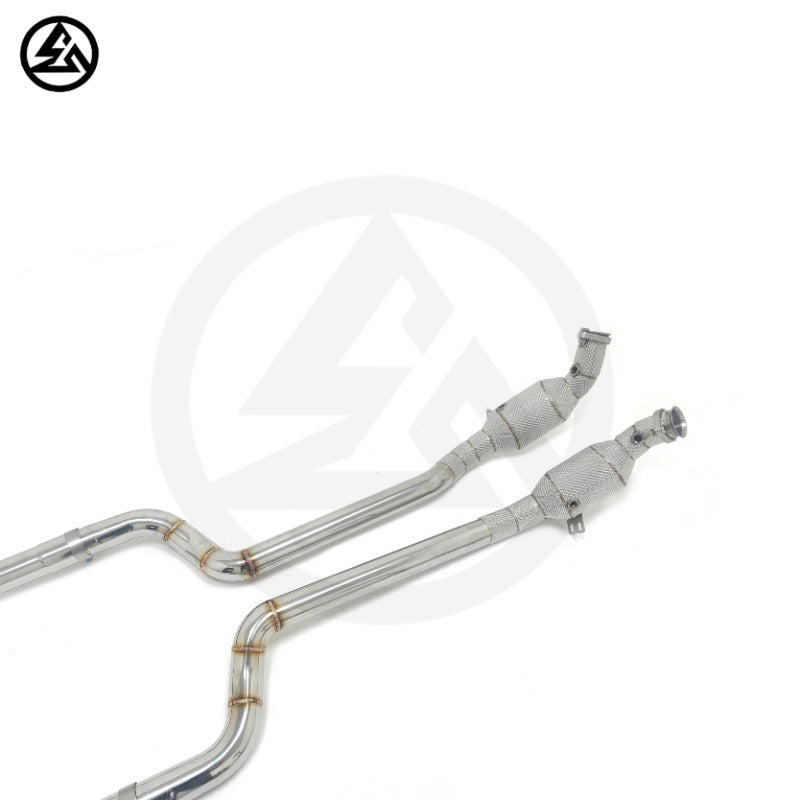 GF High Flow Catted Downpipe for Mercedes-Benz E350 E400 E63 AMG W212 High Flow Downpipe Exhaust Heat Shield