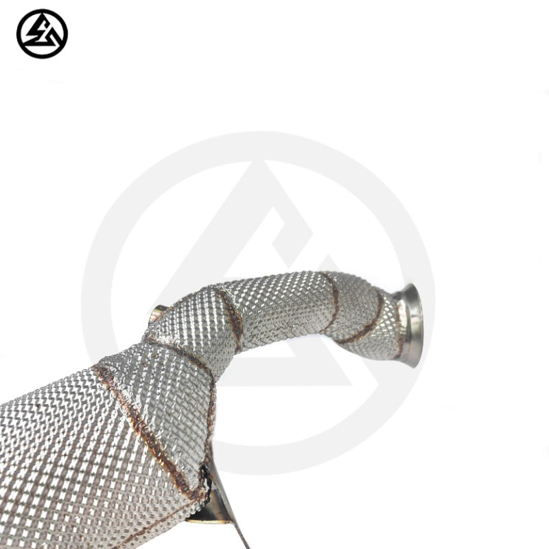 GF High Flow Sport Cat Downpipe for Mercedes Benz C200 C250 C300 W205 2.0T Downpipe Exhaust With Heat Shield