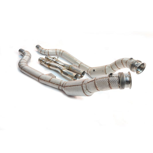 GF High Flow Stainless Steel Downpipe for Mercedes-Benz W221 S500/S600 5.5T Cat Downpipe Header With Heat Shield