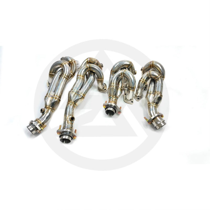 GF High Performance Free Flow Stainless Steel Exhaust Manifold Header for Ferrari 599 GTB/GTO 6.0L V12 Straight Pipe Headers