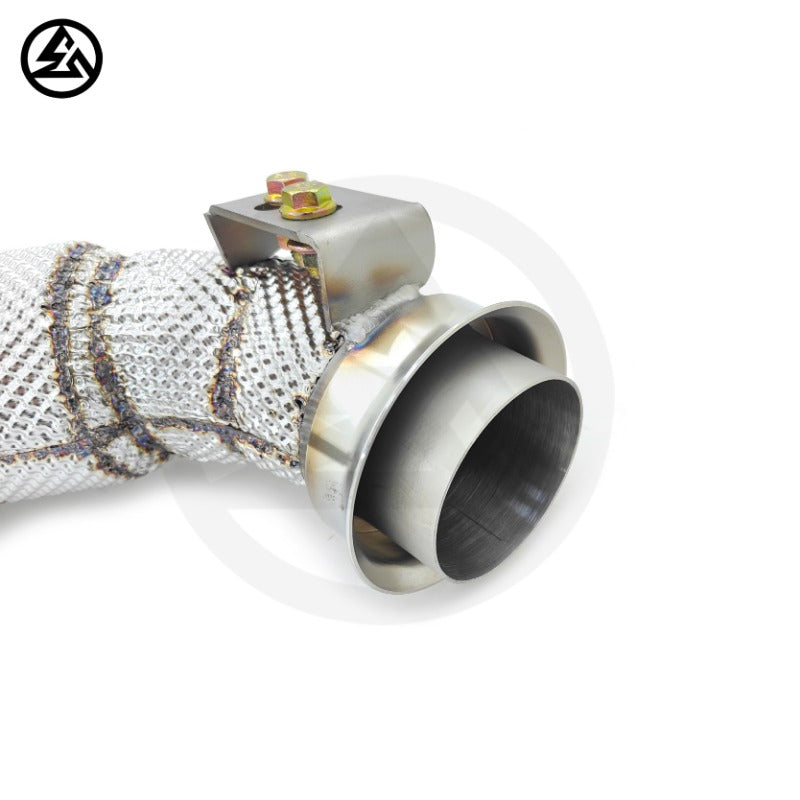 GF High Quality Sport Downpipe for Mercedes Benz C200 C260 C300 W206 1.5T Downpipe Exhaust With Heat Shield Straight Pipe