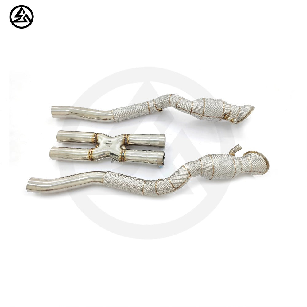 GF High Performance Stainless Steel Sport Cat Downpipe for Ferrari Berlinetta 6.3L V12 Catted Downpipe With Heat Shield