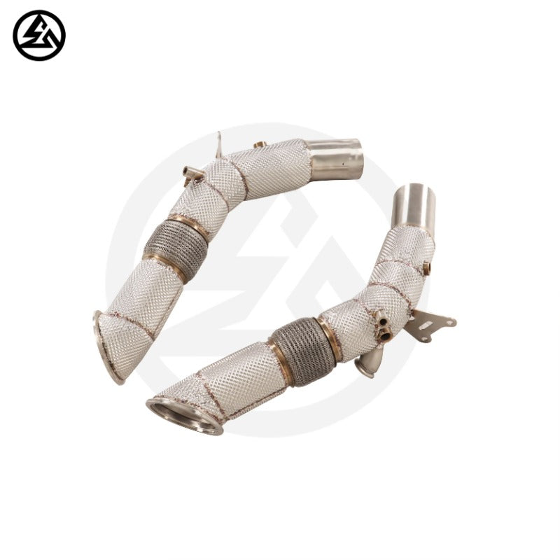 GF High Quality Free Flow Downpipe for Ferrari SF90 4.0T Straight Downpipe With Heat Shield
