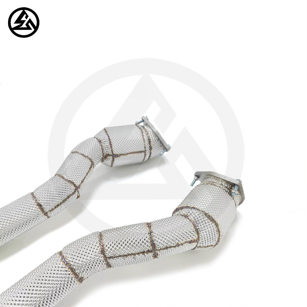 GF High Quality High Flow Sport Cat Downpipe for Ferrari FF 3.5T V12 6.3L Catted Downpipe With Heat Shield