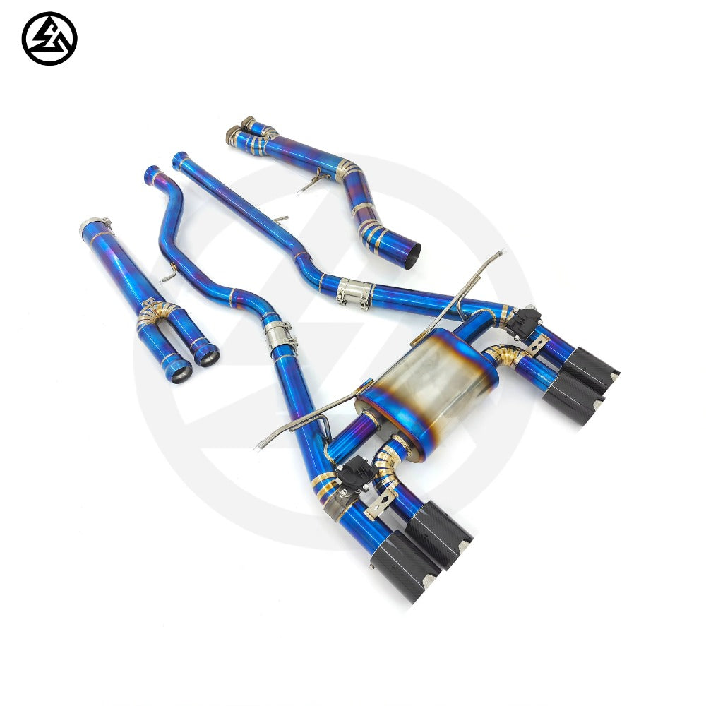 GF Titanium Valved Catback Exhaust for BMW S55 M3 F80 M4 F82 3.0T Valved Muffler Axleback Remote Control Exhaust System