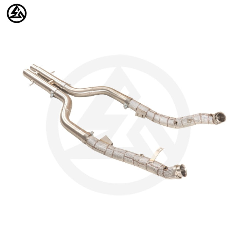 GF  Free Flow Stainless Steel Downpipe for Mercedes-Benz AMG S63 W221 5.5TT 2011-2015 Straight Pipe Exhaust Downpipe