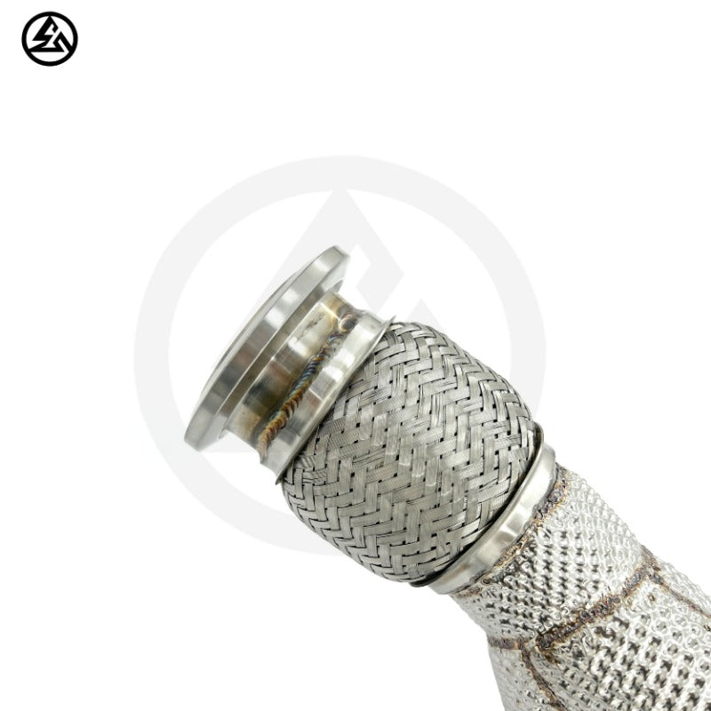 GF High Quality Downpipe for Lamborghini LP700 LP740 LP750 Catted Downpipe With Heat Shield Premium Exhaust System